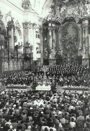Konzert mit Chor und SO des Bayerischen Rundfunks in Ottobeuren (1956)